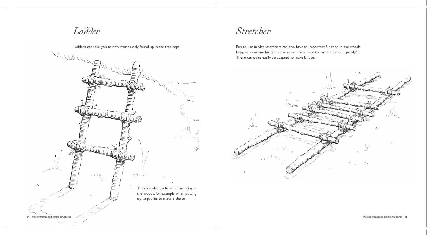 Ladder and stretcher from Making Woodland Crafts