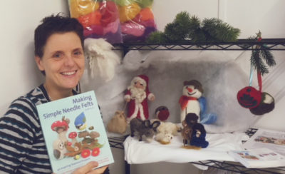 Steffi Stern with her book Making Simple Needle Felts