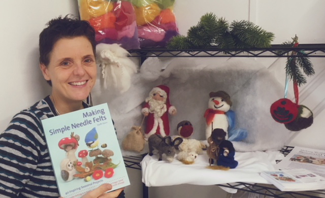Steffi Stern with her book Making Simple Needle Felts