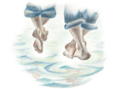 dangling feet