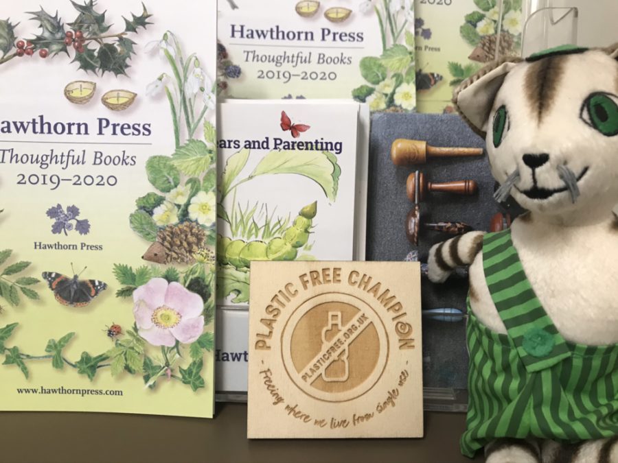 Hawthorn Press catalogues, with a Findus doll.