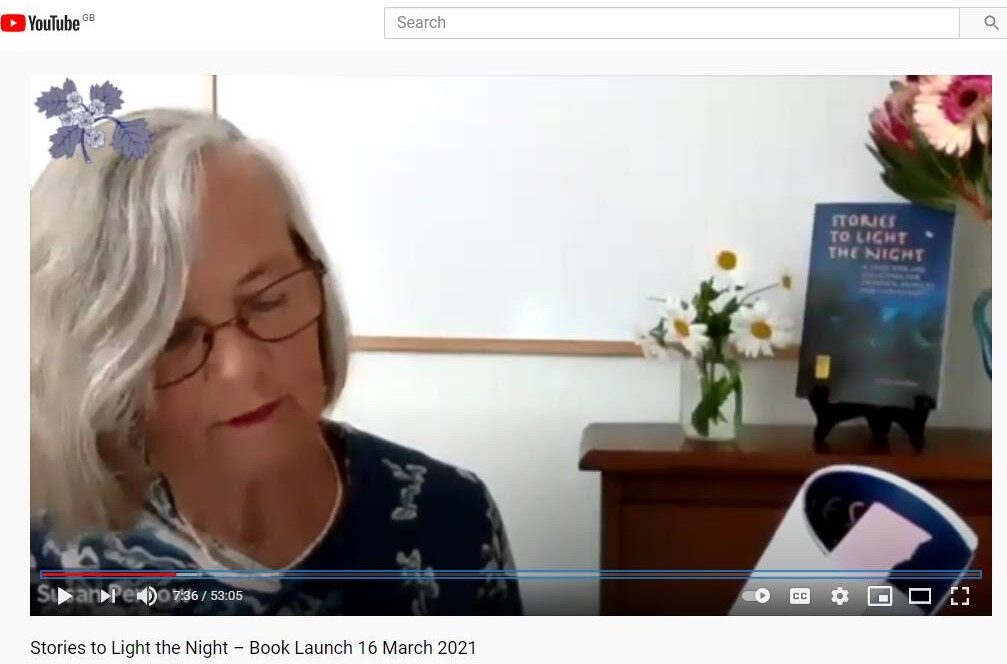 Susan Perrow launching her book Stories to Light the Night