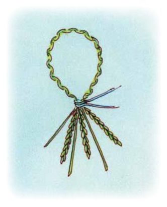 a loop of plaited grass stalks