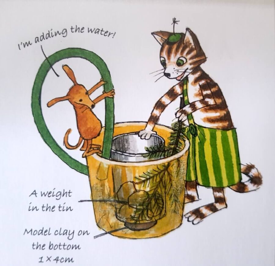 Findus makes an ice lantern