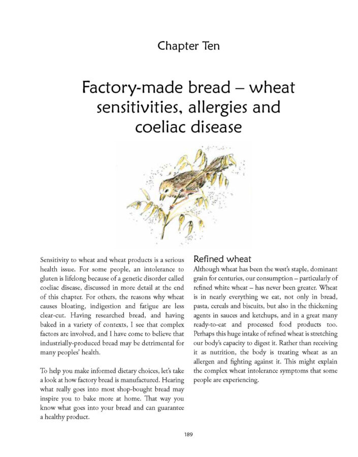 Factory-made bread – wheat sensitivities, allergies and coeliac disease.