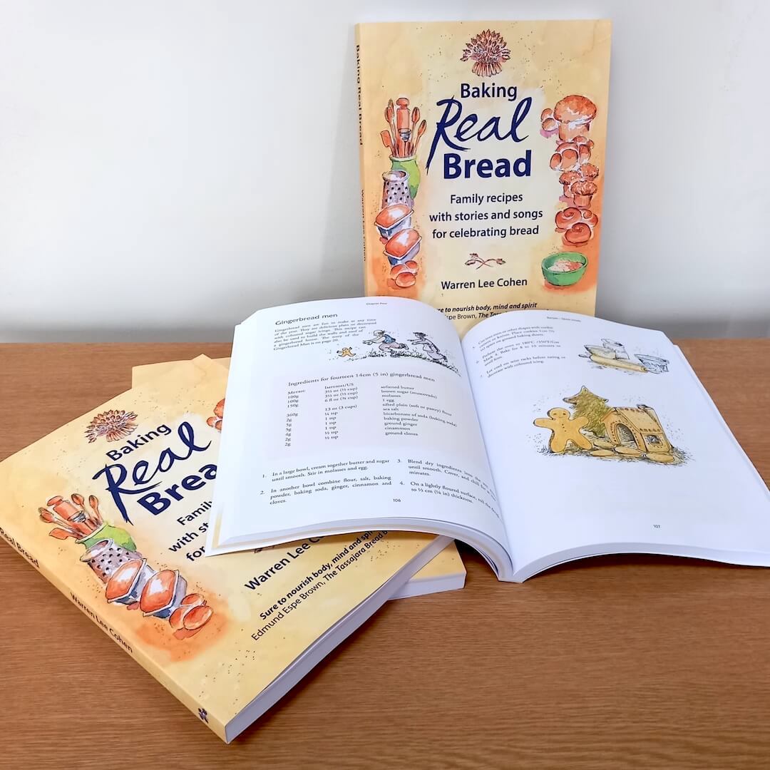Copies of the book Baking Real Bread