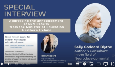 YouTube cover showing Sally Goddard Blythe and Tori Sheppard