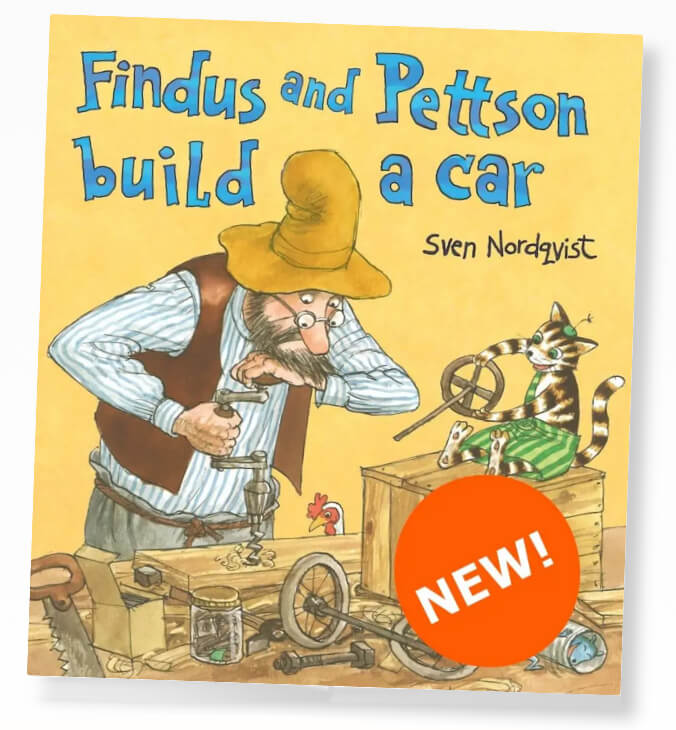 Findus and Petson build a car, tilted