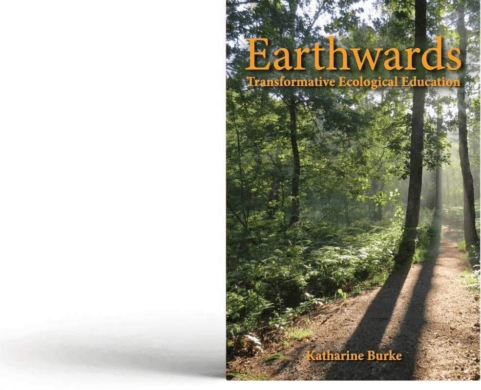A copy of Earthwards standing upright casting a shadow